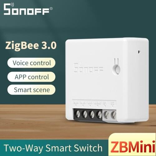 SONOFF ZB Mini Zigbee 3.0 DIY Smart Switch Two Way Switch APP Remote Control Smartthing Voice Control via Google Home Alexa