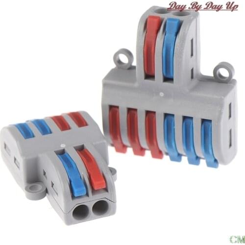 Universele Mini Snelle Draad Connector Bedrading Elektrische Kabel Conector Led Lamp Push In Terminal Blok SPL-62 SPL-42 Splic