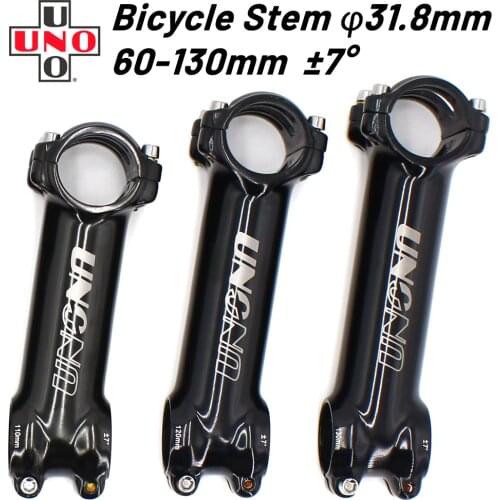 UNO Handlebar Stem Mountain Road Bike Stem Ultralight Stem 31.8mm Bicycle Stem 7 Degree 60-130mm Kalloy Stems Bicycle Power
