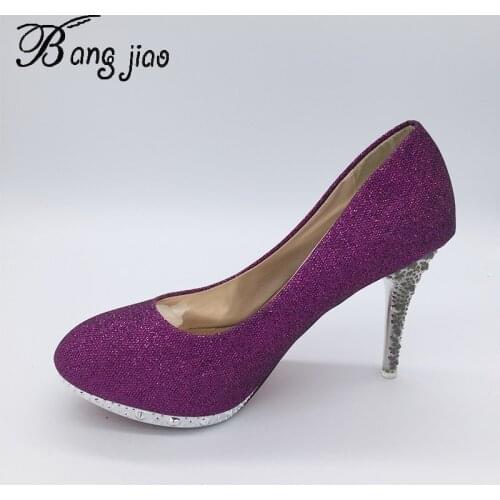 Crystal Womens Wedding Shoes Woman Bridal Evening Party Red High Heels Shoes Sexy Women Pumps Glitter White Bridal Shoes