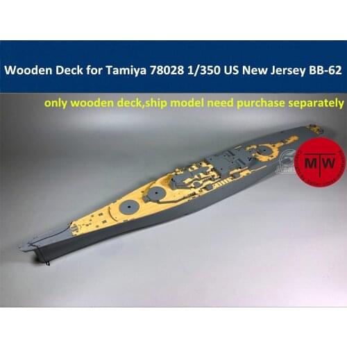 1/350 Scale Wooden Deck for Tamiya 78028 US Battleship New Jersey BB-62 Model CY350040