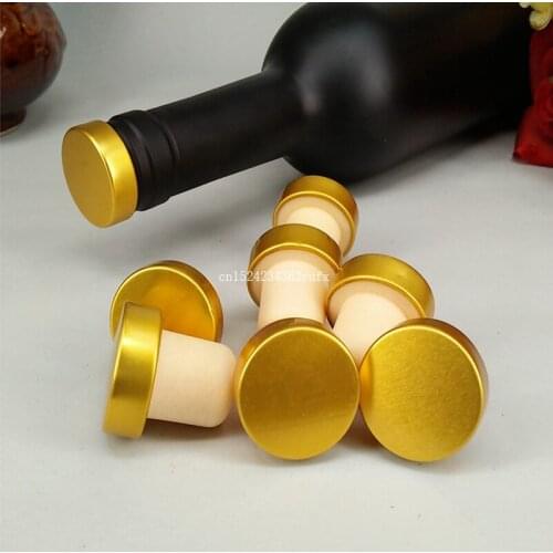 100pcs T-shape Wine Stopper Plug Cork Bottle Stoppers Sealing Cap Corks For Beer Red Wine Cork Bottle Plug Bar Tool Wholesale