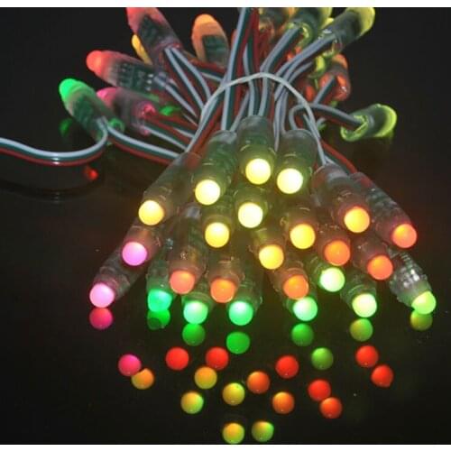 1000PCS 12mm DC5V WS2811 Module Diffused Digital RGB LED Pixels Full Color Christmas P68 Waterproof Outdoor Lighting LED Pixel