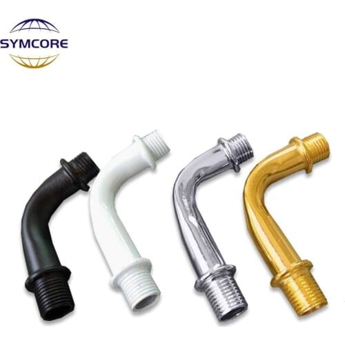 2pcs Diameter 9.5mm Seven-Shaped Elbow Tube With M10 Iron Connection Tube At Both Ends Of Table Lamp Wall Lamp Adapter Tube