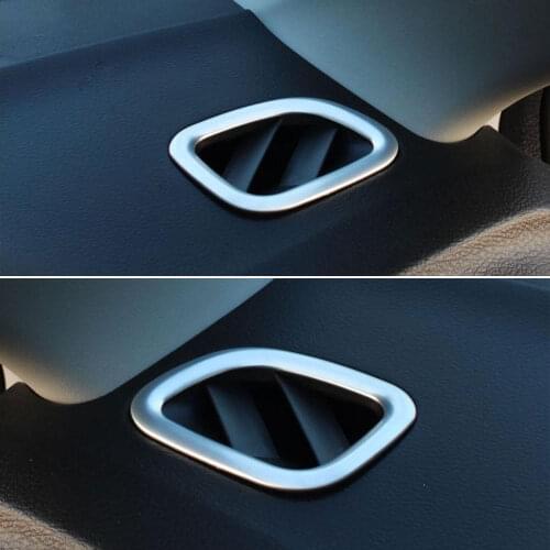 2Pcs Car Interior Front Upper Air Condition Vent Outlet Frame Cover Trim Dashboard Decoration For SUZUKI Vitara 2016 Car Styling