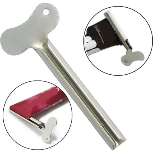 2PCS Stainless Steel Toothpaste Squeezer Bathroom Accessories Facial Cleanser Hairdressing Key Color Paste Clip Squeezers