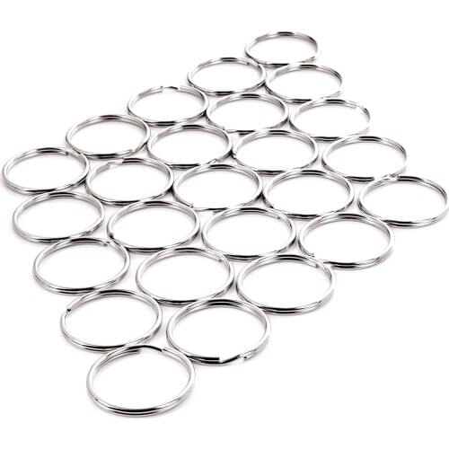 25 Large 30Mm Split Ring Keyring Key Holder Loop Hoop