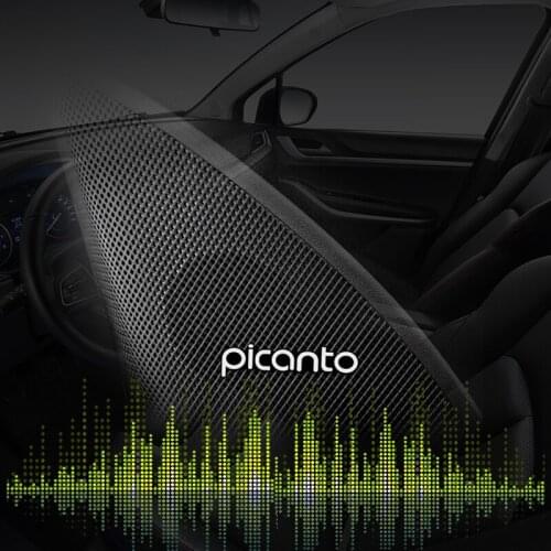 4pcs car audio decorate 3D Aluminum Badge Emblem Sticker For KIA Picanto 2017 2018 2019 Car Accessories