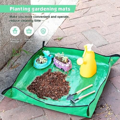 50-100CM Gardening Potting Mat PE Planting Mat Foldable Gardening Pad Waterproof Flower Potted Plants Transplanting Garden Mats