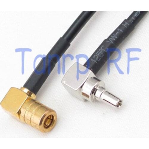 6in CRC9 male plug to SMB female both right angle RF connector adapter 15CM Pigtail coaxial jumper RG174 extension cord cable