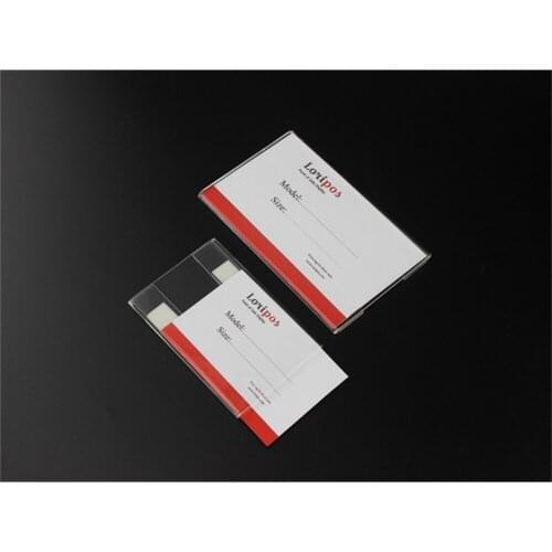 75*55mm thickness 2m 50 pcs acrylic Supermarket shelf adhesive price label holder sticky flat tag sign ticket holder