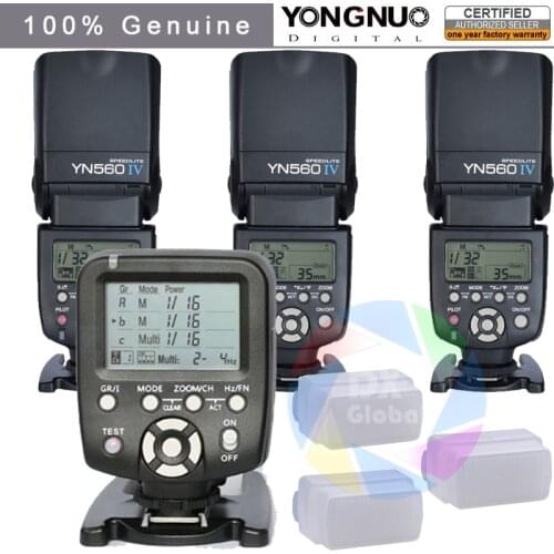 3x YONGNUO YN560 IV Master Radio Flash Speedlite + YN560-TX Wireless Flash Controller for Canon DSLR Cameras