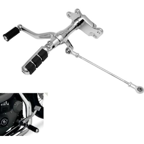 Cafe Racer Forward Controls Pegs Levers Linkages Motorcycle Foot Rests Complete Kit Fit For Sportster 1200 Custom 883 XL Iron