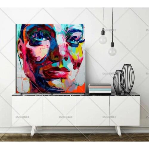 Handmade painting modern woman portrait painting man face Painting african portrait oil painting designer home decor