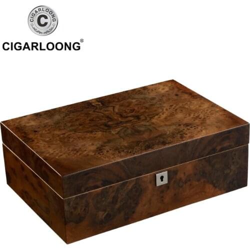 Cigar moisturizing box large capacity cedar wood humidor with humidifier and hygrometer HH-306