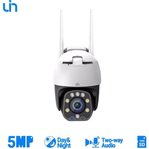 UIN 5MP Dome IP WiFi Security Camera IR Indoor/Outdoor Microphone Speaker 40m Wireless Camera SD