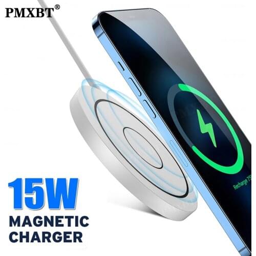 15W Magnetic Wireless Charger Pad For iPhone 12 12Pro Max Mag Fast Safe Charging Wireless Charger Mobile Phone With USB C Cable