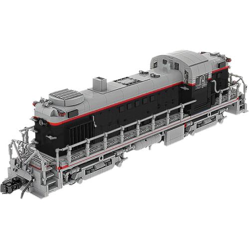 MOC Diy Train Station Union Pacific Railroad Alco RS-2 (1:38) Technical Railway Building Blocks Bricks Train Toy For Children