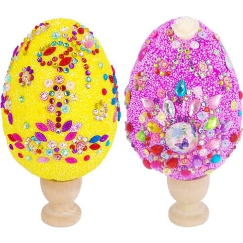 2021 New Crafts Kids Childrens Toys Snow Polymer Clay Egg Diamond Puzzle Material Diy Crafts Kids Toys Easter Gift