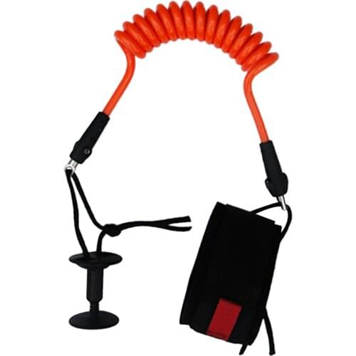 Strong Orange 5.5mm Coiled Bodyboard Wrist Leash SUP Leash 1.5m for Surf Board Paddle Body Board Bodyboarding