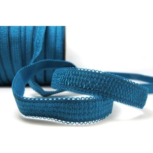 CLEARANCE|6 Yards 9/16 Inch Turquoise Decorative Pattern Lingerie Elastic|Headband Elastic|Skinny Elastic|Narrow Stretch Lace