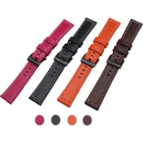 20mm Genuine Leather Watch Strap Band for Xiaomi Huami Amazfit Bip Youth Smart Watch Replace wristband Watchband for Amazfit Bip