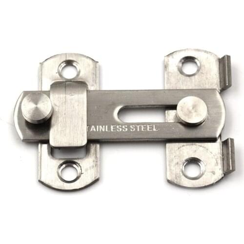 20x50x70mm Stainless Steel Slide Lock Home Safety Gate Door Guard Latch Bolt +4 Screws