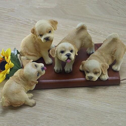 Modern Resin Puppy Ornaments Birthday Gift Desktop Counter Decoration Outdoor Courtyard Furnishing Crafts Garden Villa Figurines