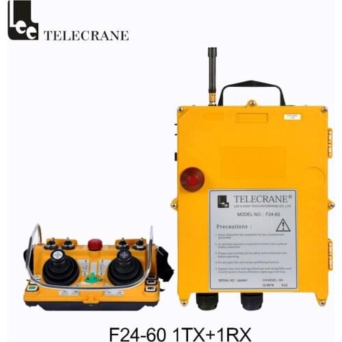 Telecrane F24-60 2- Axis 5 Speed Double Joystick Radio Remote Controller For Tower Crane Vacum Concrete Pump Vehicles