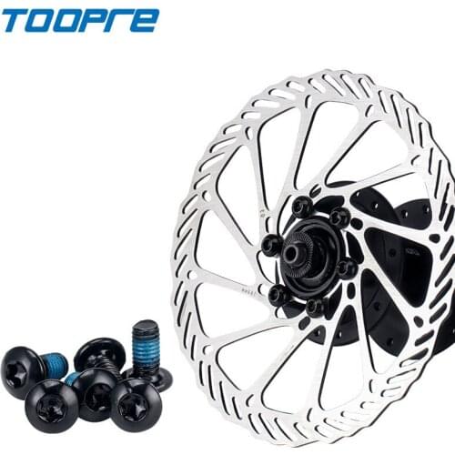 TOOPRE 12 Pcs Mountain Bike Disc Brake Rotor Bolts M5*9mm Stainless Steel T25 Torx Screws Iamok Bicycle Parts