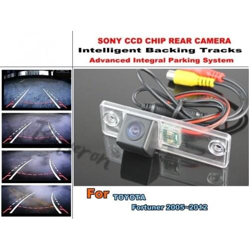 Smart Backing Tracks For TOYOTA Fortuner SW4 2005~2012 / Reversing Park Camera HD /Car Dynamic Tragectory Rear View Camera