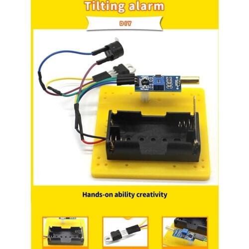 Vibration Switch Alarm DIY Material Kit Tilt Sensor Module Electronic Production Training Kit for Arduino Smart Robot Assembly