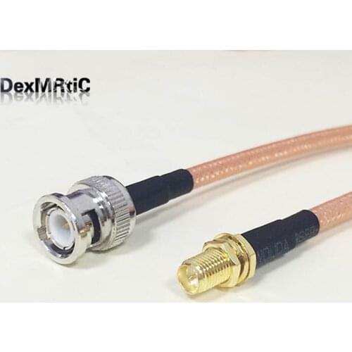 High-quality low-attenuation RP-SMA Female Jack Switch BNC Male Plug jumper cable RG142 50CM 20" Adapter