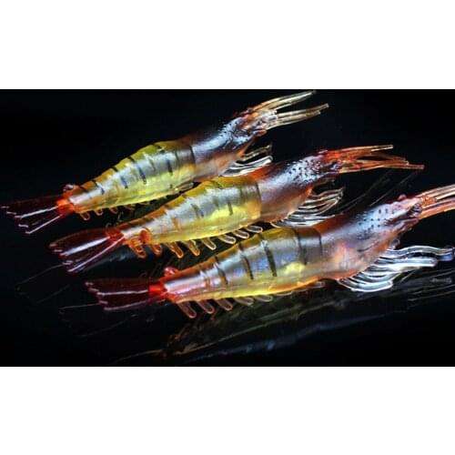 WALK FISH 5PCS/Lot Shrimp Soft Lures 7cm 3g Smell Simulation Jig Fishing Lures Isca Artificial Swim Bait Anzois Para Pesca Carp