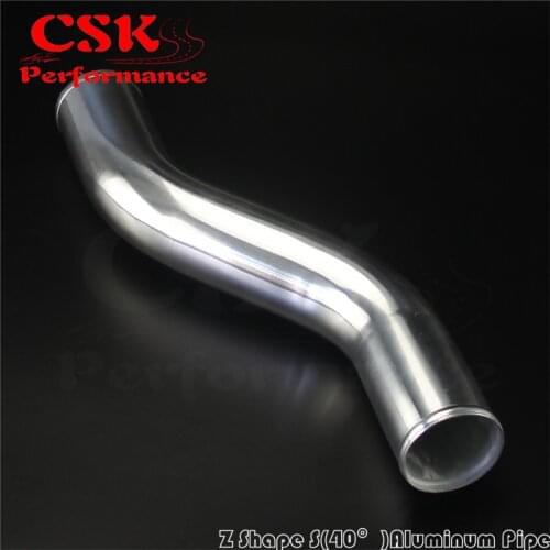 Z / S Shape Aluminum Intercooler Intake Pipe Piping Tube hose 57mm 2.25" inch L=450mm