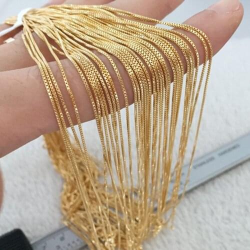 0.85mm Gold Filled Chain Box Chain Stamp:1/20 14KGF