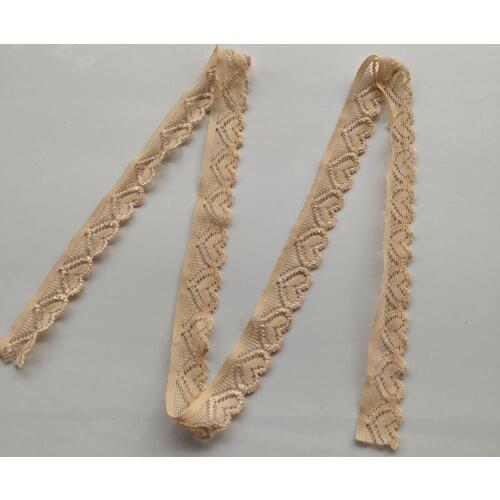 10 yards Pretty Brown stretch elastic lace ribbon 18mm width lace trimmings DIY jewelry clothing decoration for sewing