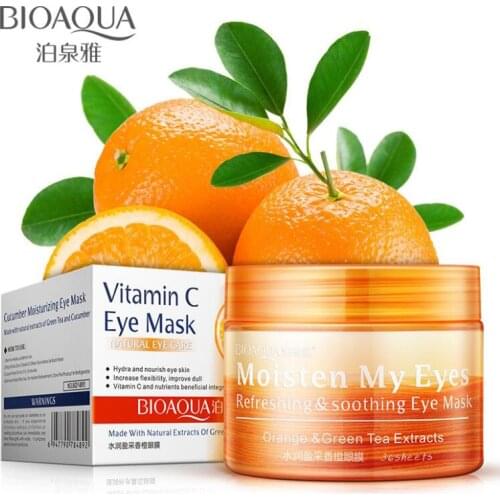 36 pcs/bottle BIOAQUA Orange Moisturizing Eye Mask Refreshing Soothing Nourish Moisturizing Gentle Skin Care Women