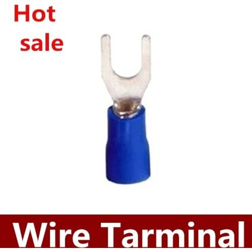 5000PCS/LOT SV2-3.2 Fork Type Pre Insulated Wiring Terminals Blue AWG14-16