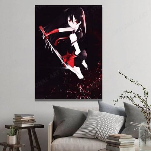 Akame Ga Kill Anime Girl Posters And Prints Canvas Painting Wall Pictures For Living Room Vintage Decorative Home Decor Quadro