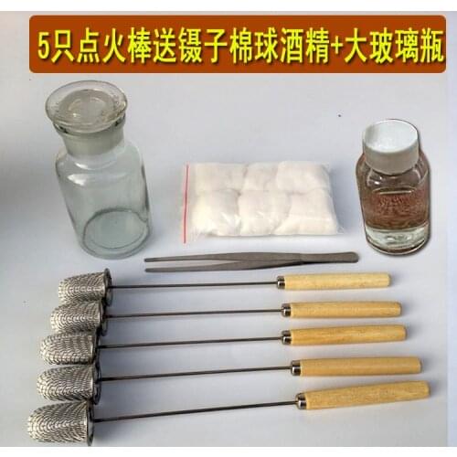 New type acupuncture cupping massage igniter vacuum bamboo glass cupping cups massage cotton ball bottle tools