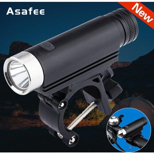 Asafee XM-L2 LED Bicycle Light 850LM 5 Modes USB Rechargeable Power Display MTB Mountain Road Bike Front Lamp Cycling Equipment