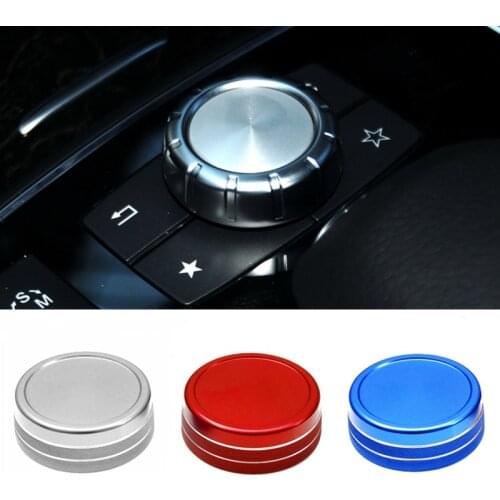 Angelguoguo Car Multimedia Knob Decoration Multimedia Control Knob Cover Fit For Mercedes Benz A B E GLC GLA GLK GLE ML GL