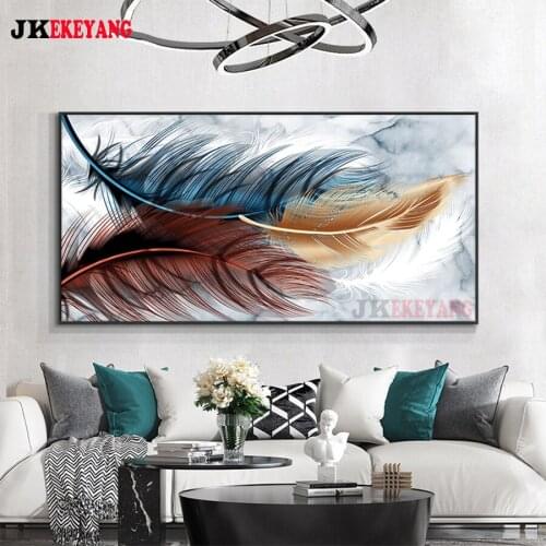 Large 5D Diy diamond painting Beautiful feather Diamond Mosaic Rhinestone Embroidery cross stitch Y4191
