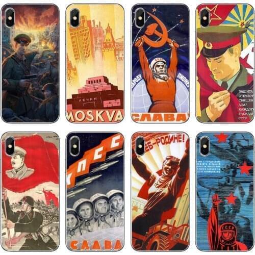For iPod Touch iPhone 10 11 12 Pro 4S 5S SE 5C 6 6S 7 8 X XR XS Plus Max 2020 Case Cover Soviet-Union-USSR