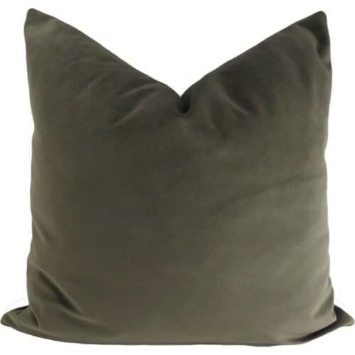 ESSIE HOME Luxury Moss Green Dark Green Cushion Cover Pillow Case Lumber Pillow Case Velvet