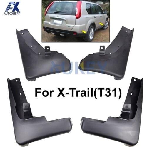 For Nissan X-Trail T31 2008-2013 Xtrail Mud Flap Mudguards Splash Guards Fender 2009 2010 2011 2012 Set Molded Car Mud Flaps