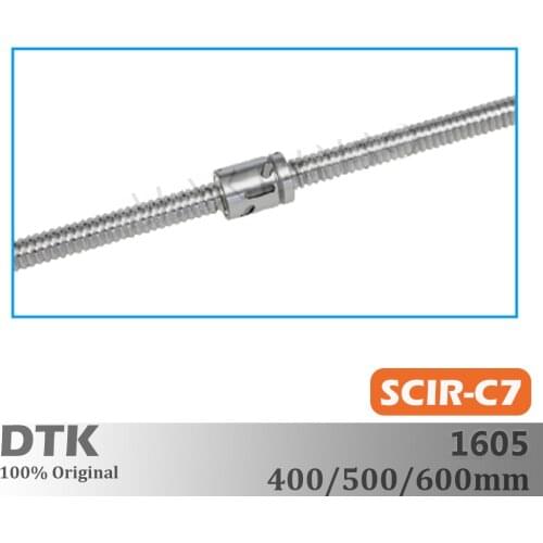 DTK Taiwan SCI1605 Rolled 5mm lead Ball Screw 400 500 600mm thread shaft High Precision NO Flange CNC Grind Spindles R16