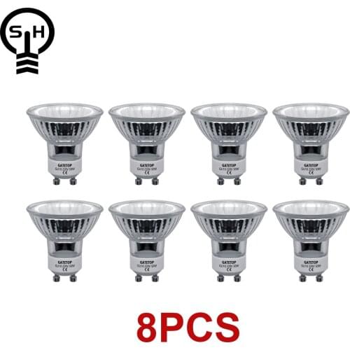 Hot Size Halogen Lamp 50W 8pcs/Lot GU10 220-240V Crystal Chandelier Home Decoration GU5.3
