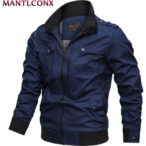 MANTLCONX Autumn Casual Mens Jacket Army Military Jacket Men Coats Winter Male Outerwear Autumn Mens Overcoat Brand Man Jackets